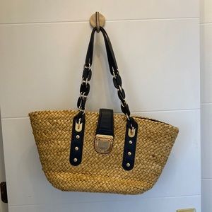 Rare Michael Kors straw tote.